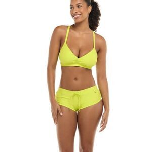 Body Glove Smoothie Yellow Swim shorts set Size M New